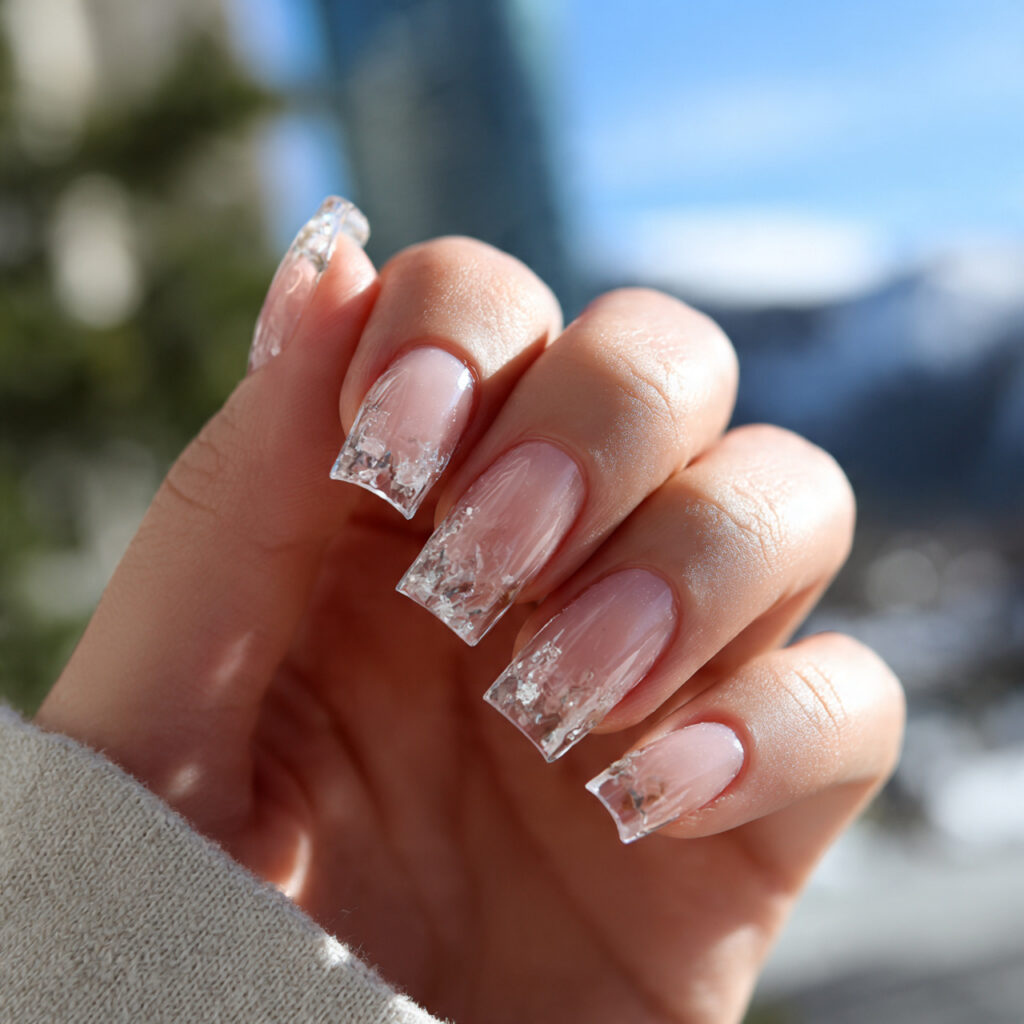 Nail Inspo Square Medium: Chic, Balanced & Aesthetic Ideas You’ll Love 4 attractive sheer glass square medium nails with ou