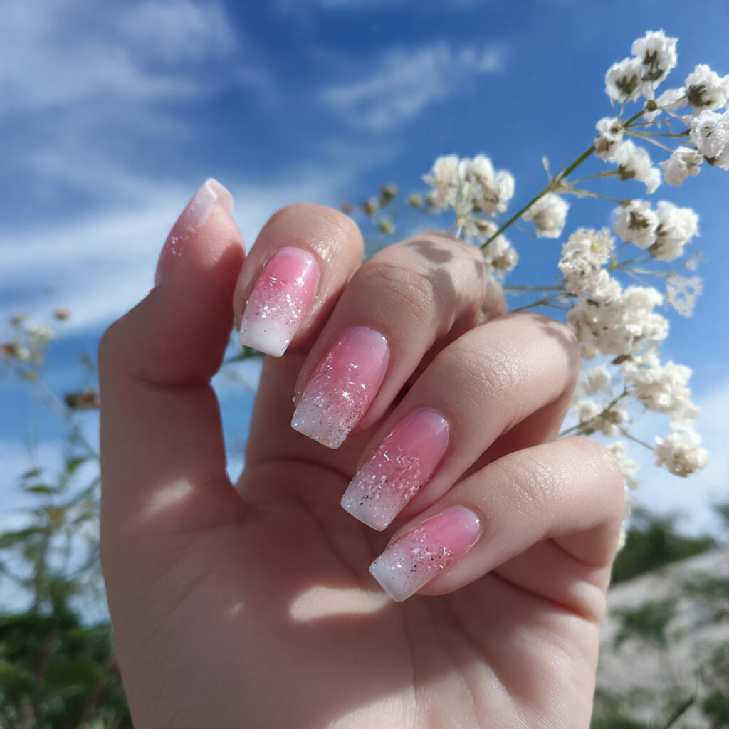 Nail Inspo Back to School: Cute, Fresh Looks You’ll Love All Semester 2 attractive sheer gloss nails with outdoor backgrou