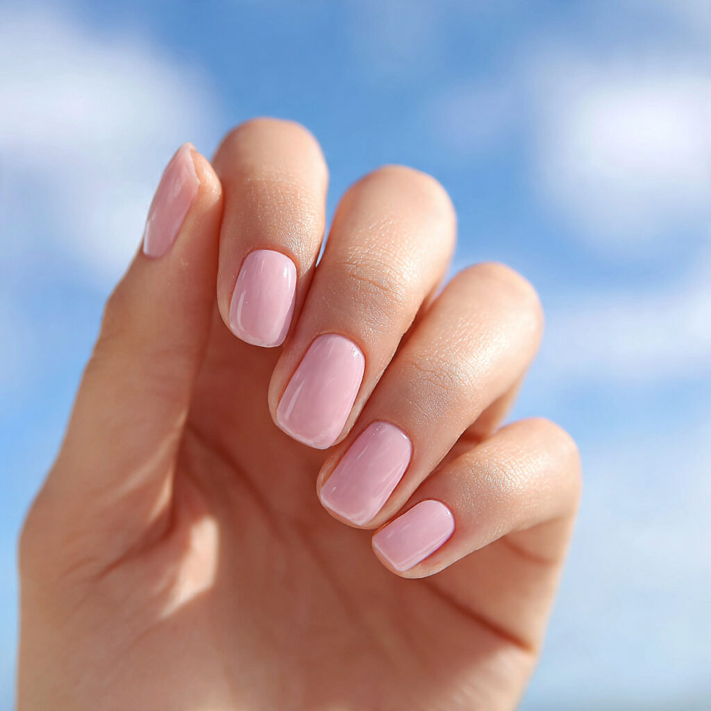 Nail Inspo Plain: Soft, Minimal Looks That Feel Effortlessly Chic 2 attractive sheer pink gloss plain nails with outdo