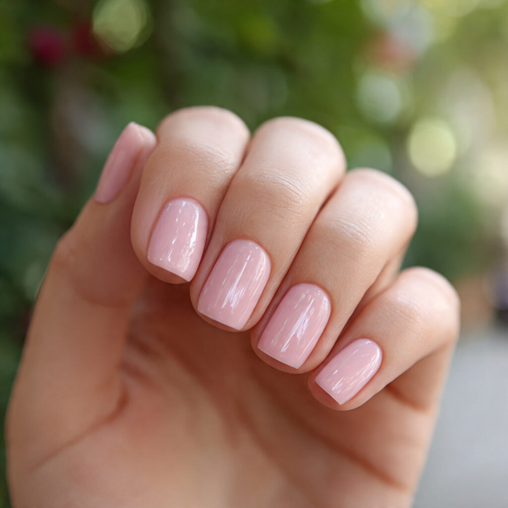 Short Nails Cute: Tiny Designs You’ll Instantly Fall For 4 attractive sheer pink natural short nails with out