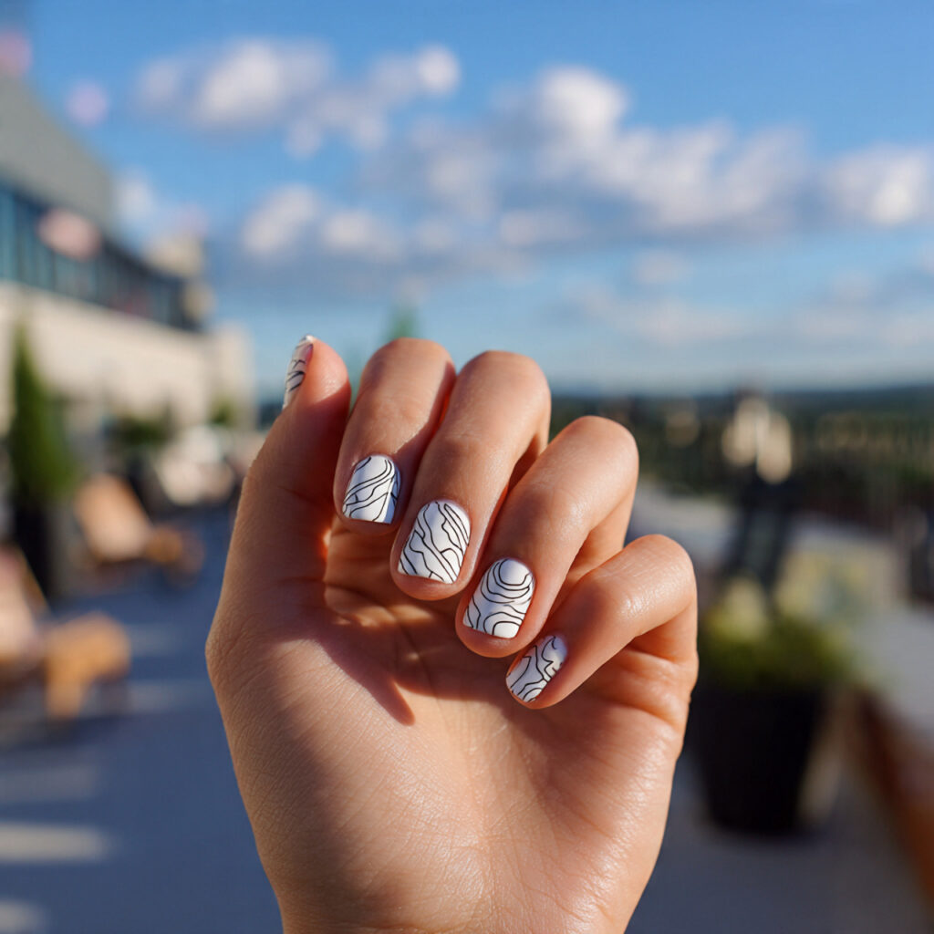 Nail Inspo Back to School: Cute, Fresh Looks You’ll Love All Semester 9 attractive simple line art nails with outdoor back