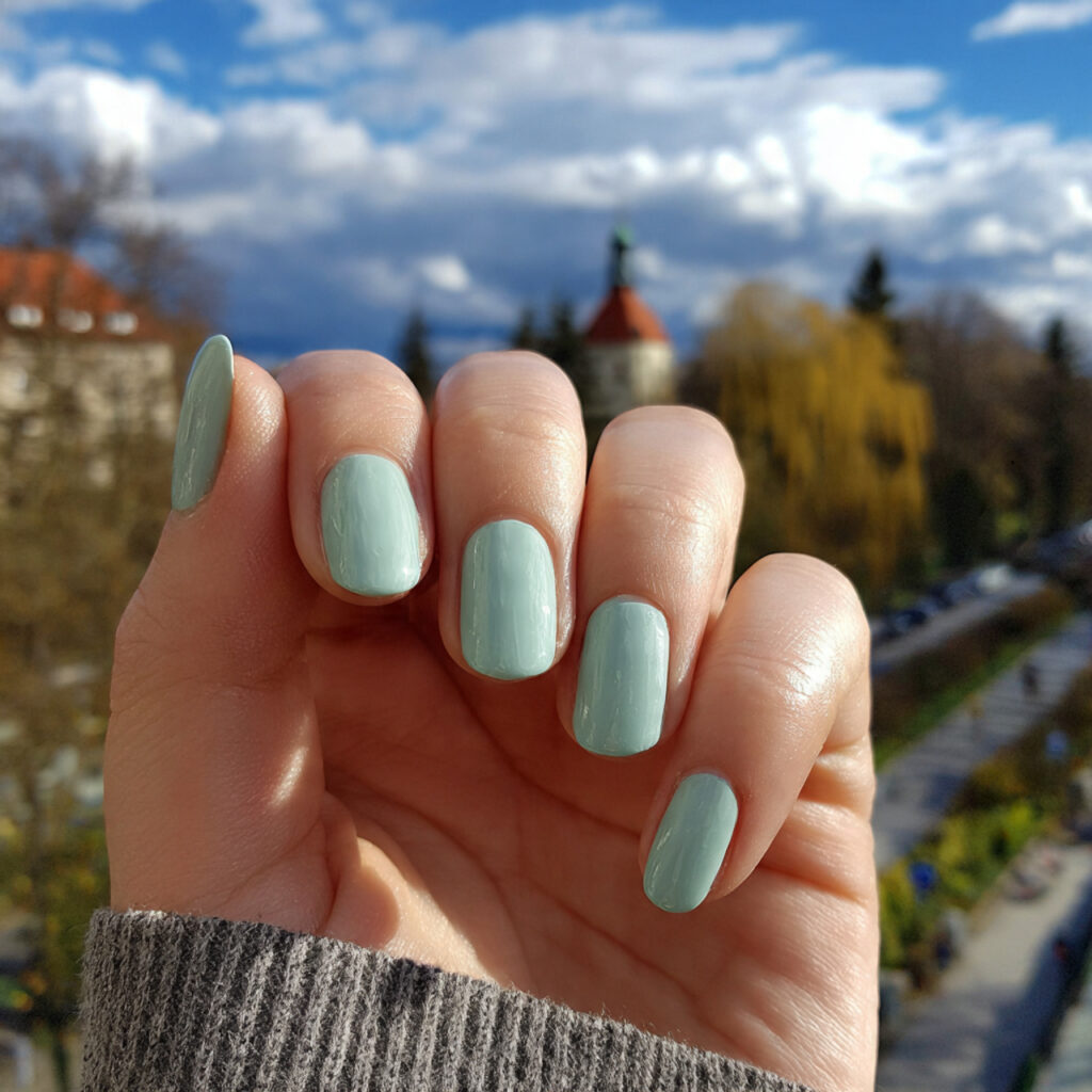 Nail Inspo for Kids: Cute, Colorful & Playful Designs to Try 9 attractive soft mint green short nails with outdoo
