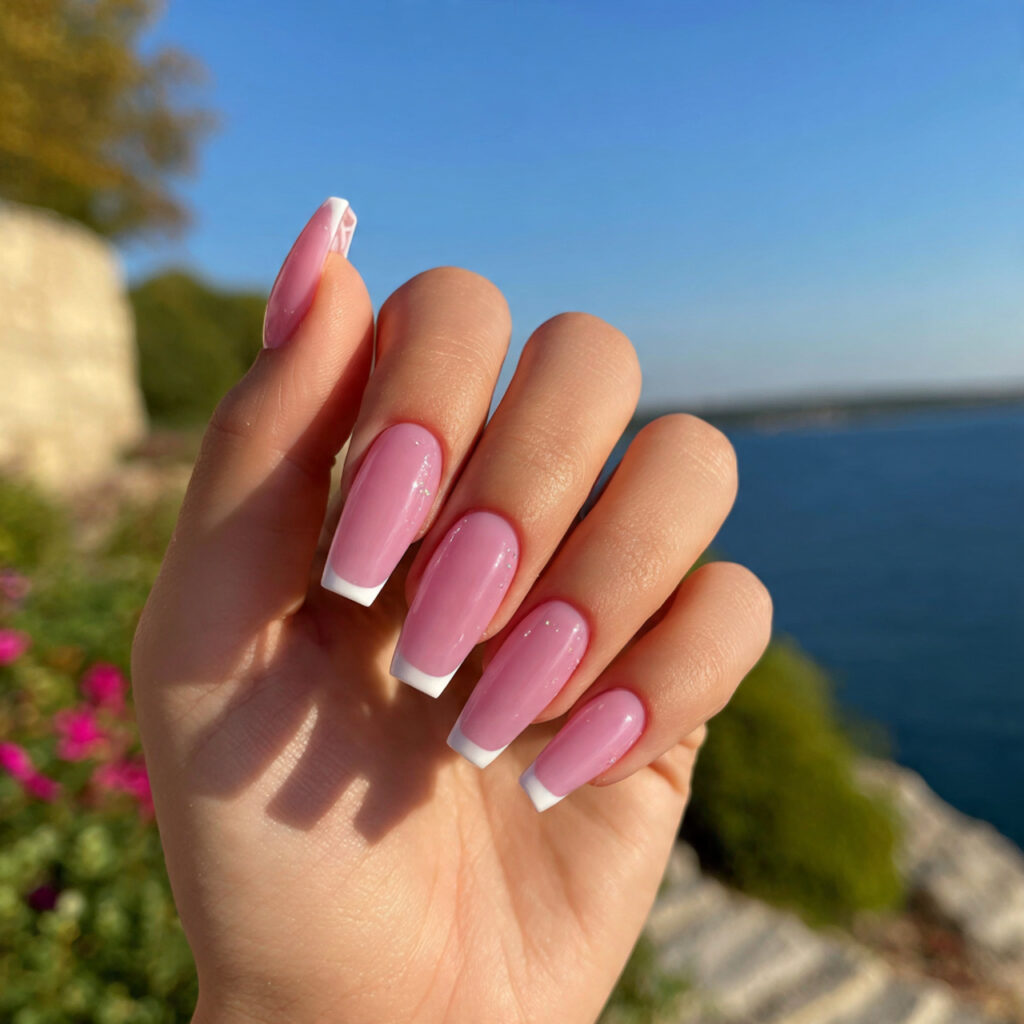 Nail Inspo Ballerina: Elegant, Feminine & Soft Glam Designs 6 attractive soft pink french tip ballerina nails wi