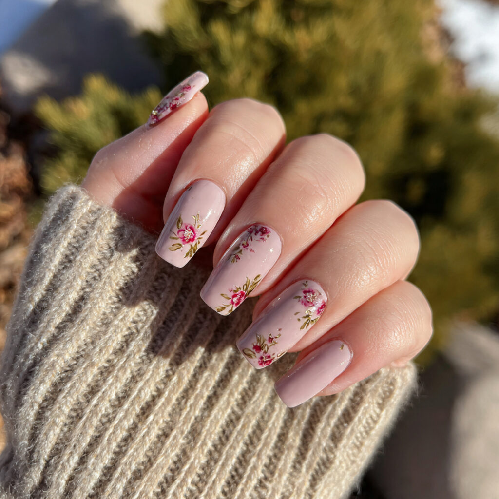 Pink Flower Nails: 14 Dreamy Designs You’ll Want to Save 8 attractive soft pink micro floral nails with outdo