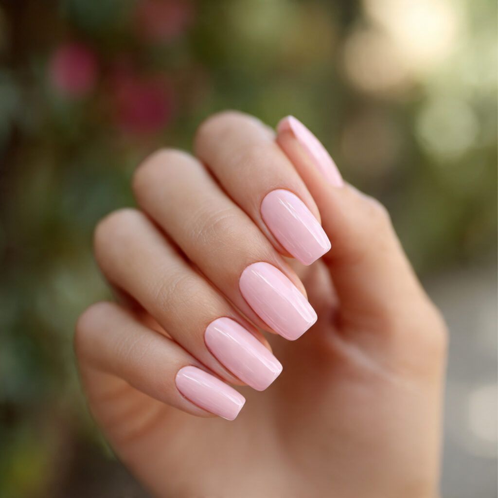 Nail Inspo Natural: Soft, Clean & Effortlessly Beautiful Ideas 3 attractive soft pink natural nails with outdoor ba 2