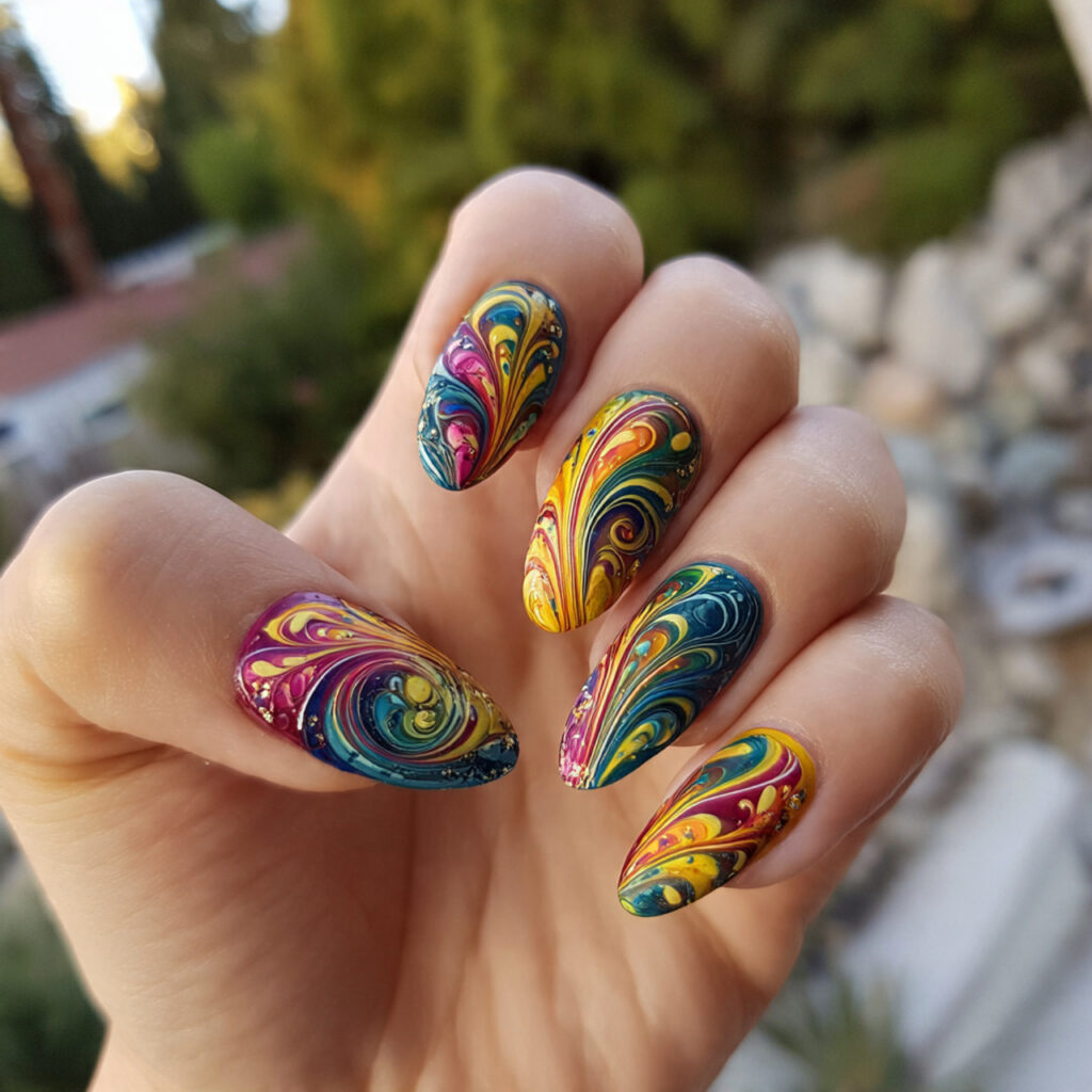 Nail Inspo With Thumb: The Tiny Detail That Changes Everything 7 attractive swirl art thumb nails with outdoor back