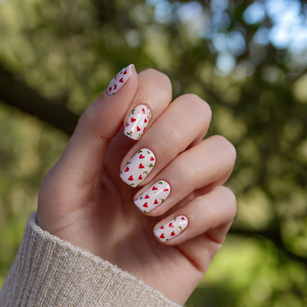 Nail Inspo Aesthetic: 14 Dreamy & Trendy Looks You’ll Want to Save 14 attractive tiny heart accent nails with outdoor ba 2