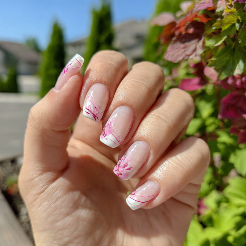 White and Pink Nails: 14 Soft, Dreamy Designs You’ll Want to Copy 12 attractive white nails with pink line art nails wi
