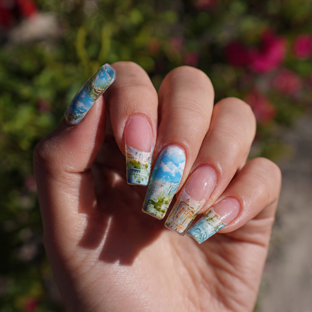 Nail Inspo Maximalist: Bold, Extra & Unapologetically Glam 13 attractivemaximalist french tip nails with outdoor