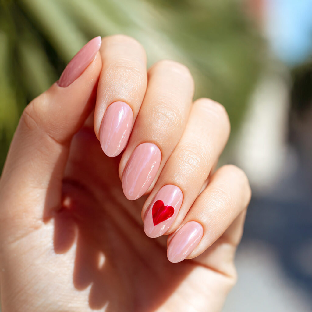 Red Nails Almond: Dreamy, Bold & Effortlessly Chic Designs You’ll Want to Save 7 close up of one attractive hand with almond shaped