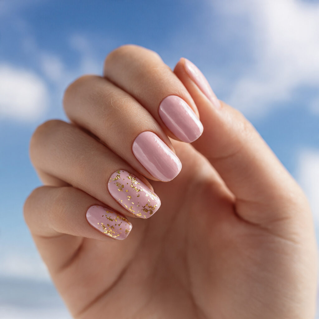 Pink Nails with Designs: Cute Details That Make You Glow 13 close up of one hand with attractive pink nails fe