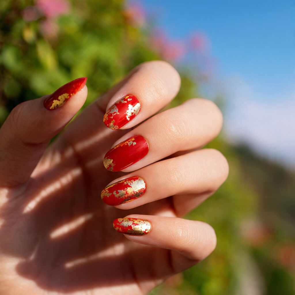 Red Short Nails: The Chic, Bold, and Effortless Trend You’ll Want to Copy 7 close up of one hand with attractive red nails fea