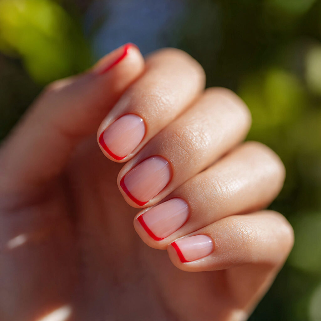 close up of one hand with manicured nails featurin
