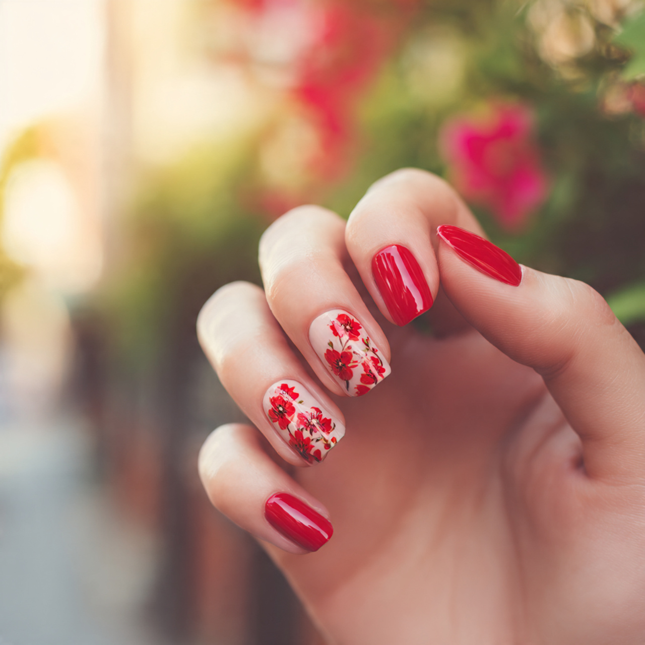 red nails design ideas