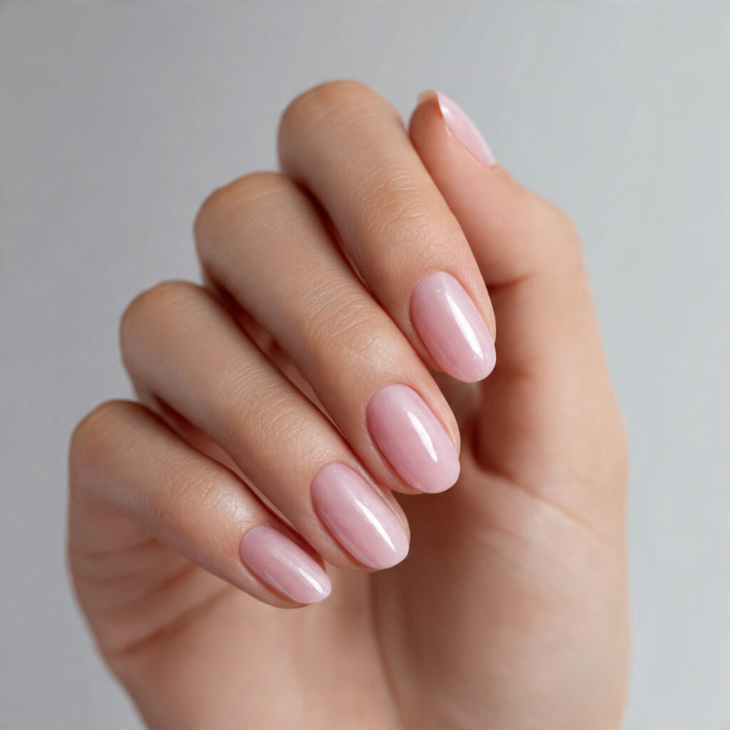 Chrome Pink Nails: The Glossy, Dreamy Trend You Can’t Stop Saving 11 one hand with attractive pale pink chrome minimal
