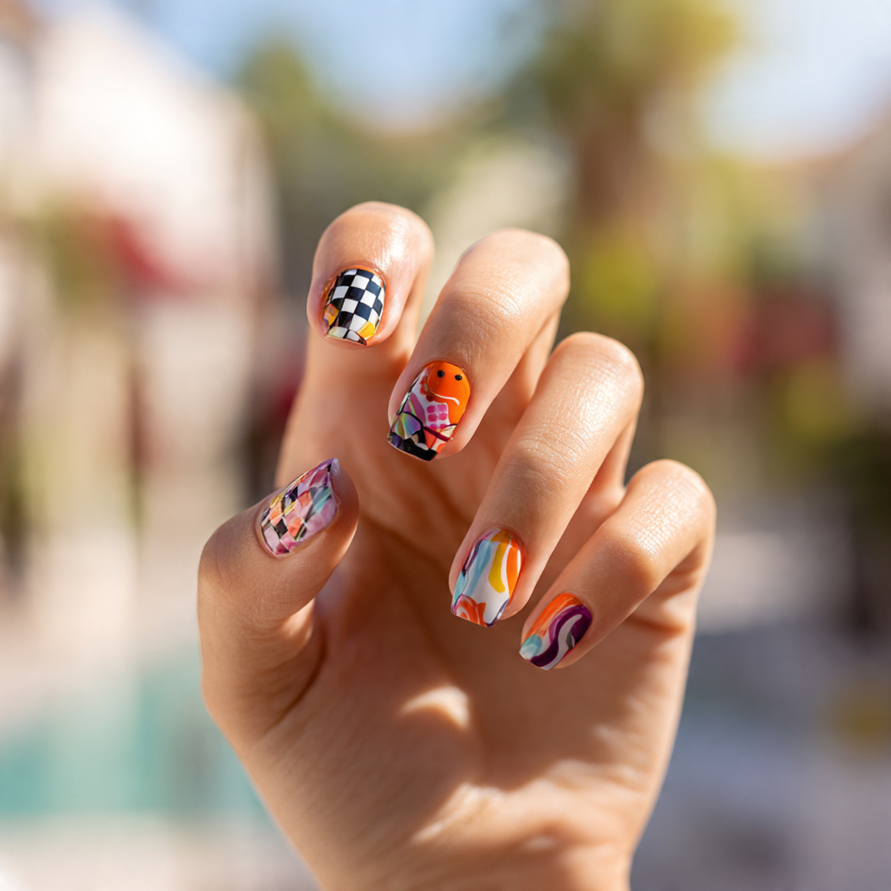 Short Nails Funky